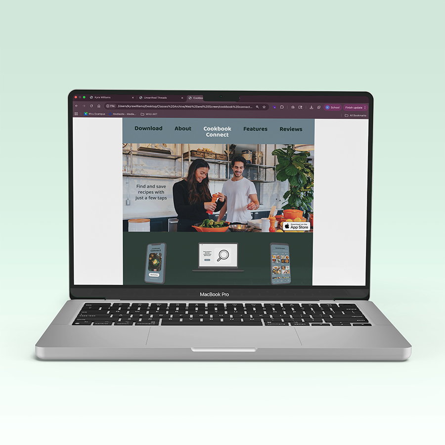 Preview of Cookbook Connect website